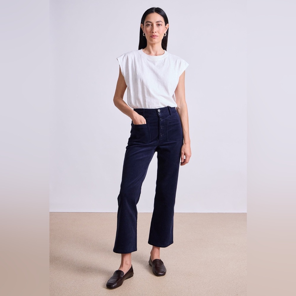 APIECE APART navy slim Marston pant